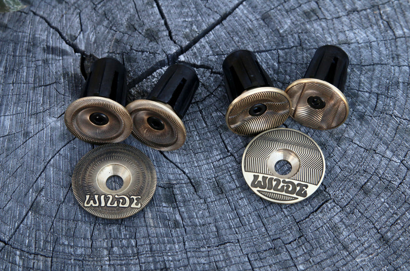 Yellow Bird Tanglewood Brass Bar End Plugs