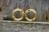 Blue Lug Brass Crank Bolt Caps